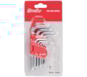 Jogo chaves "L" torx furada