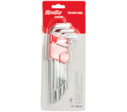 Jogo chaves "L" sextavadas interiores longas