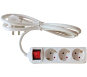 Extensão elétrica com interruptor 3 tomadas